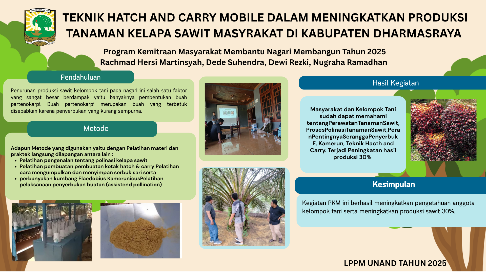 TEKNIK HATCH AND CARRY MOBILE DALAM MENINGKATKAN PRODUKSI TANAMAN KELAPA SAWIT MASYRAKAT DI KABUPATEN DHARMASRAYA